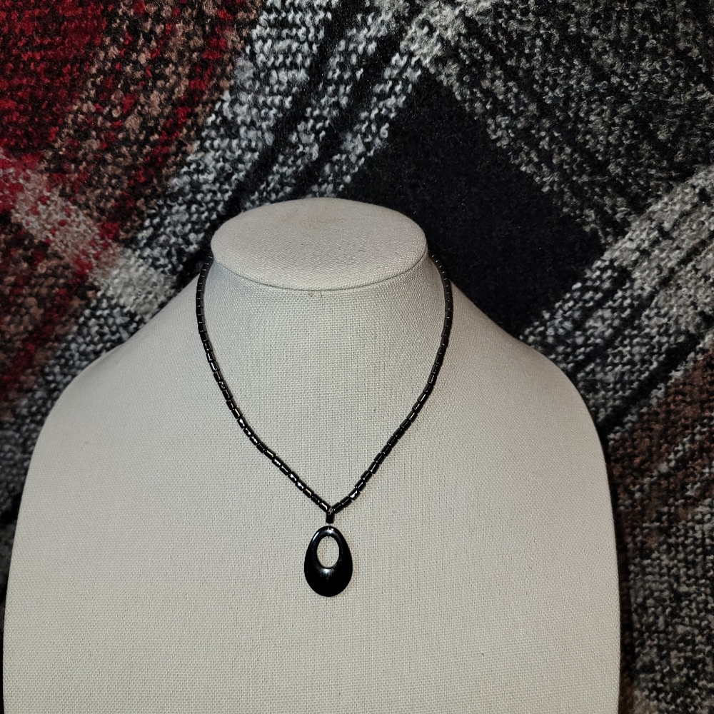 16" Hematite necklace